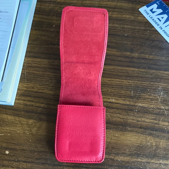 Cell Phone Carrying Case Pink Leather With Carry Strap 4.5” x 2 7/8” x 1” Inic - Picture 5 of 13